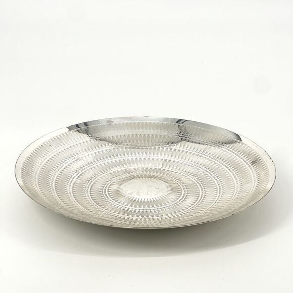 Silver Plated Bowl WMF Sigrid Kupetz Engraved Mid Century MCM Vintage 9.25” - Picture 1 of 9